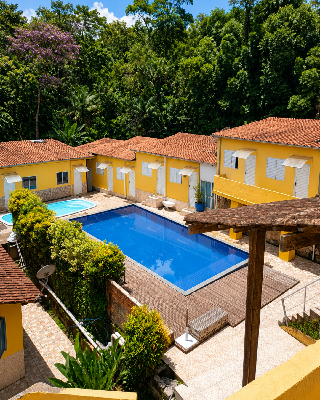Vista geral da pousada